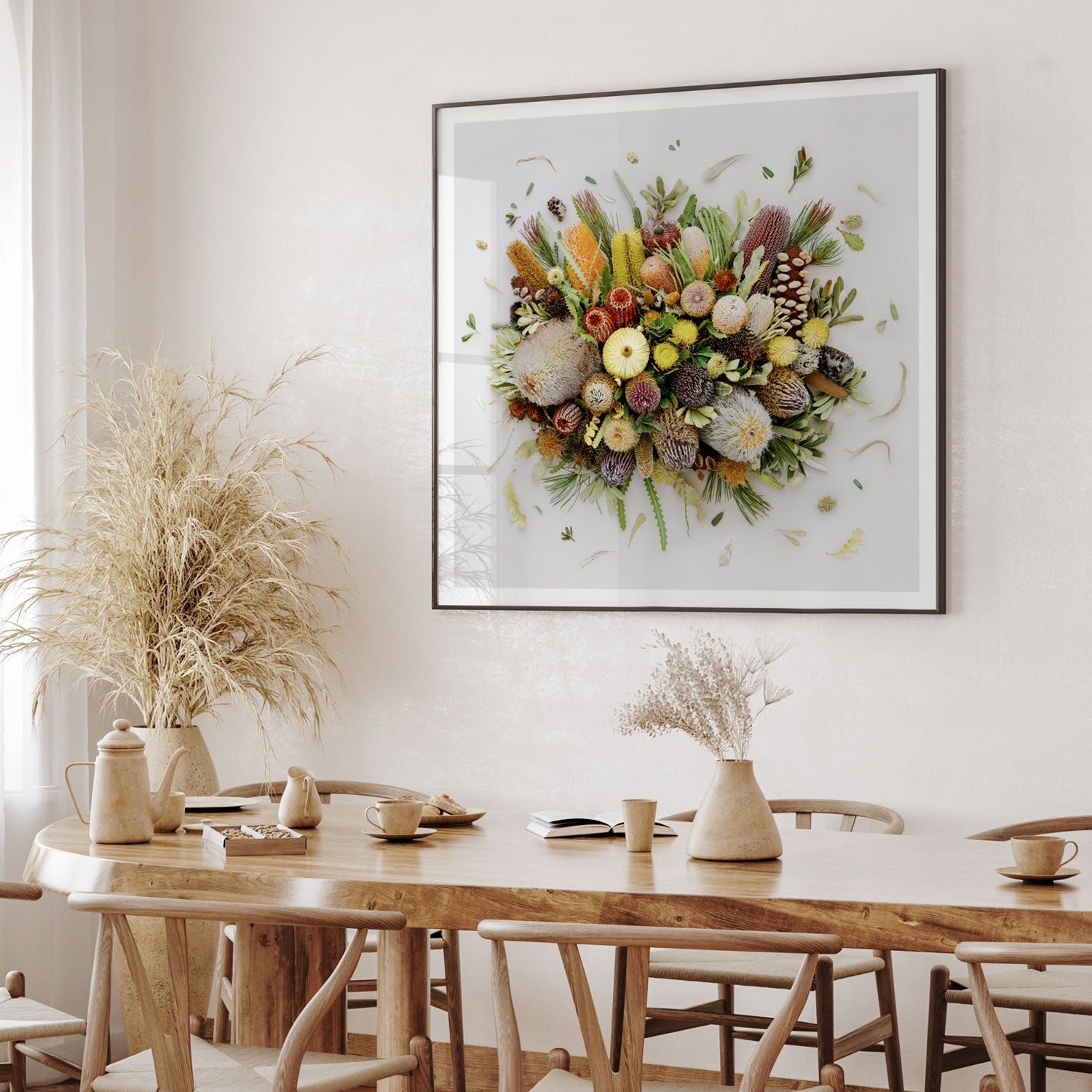 Banksias on White  #11 of 25 | 60 x 60 cm Unframed