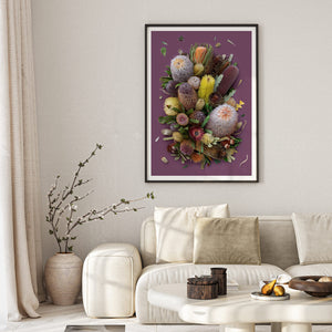 Banksias On Purple