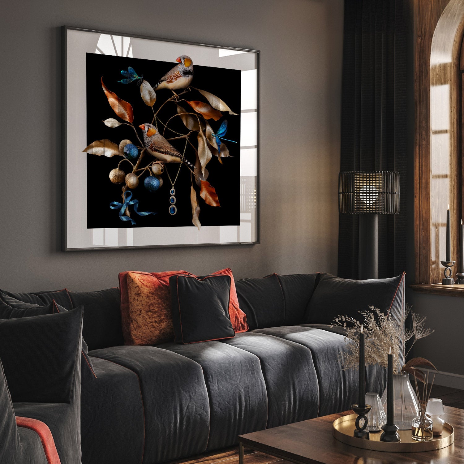 Blue Sapphire Eucalyptus Square