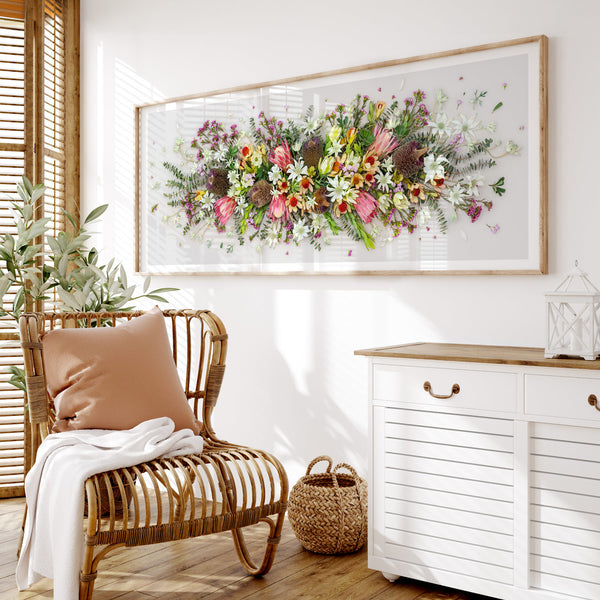Country Mix Pano #5 of 25 | Medium White Frame - Eclectic Botanica
