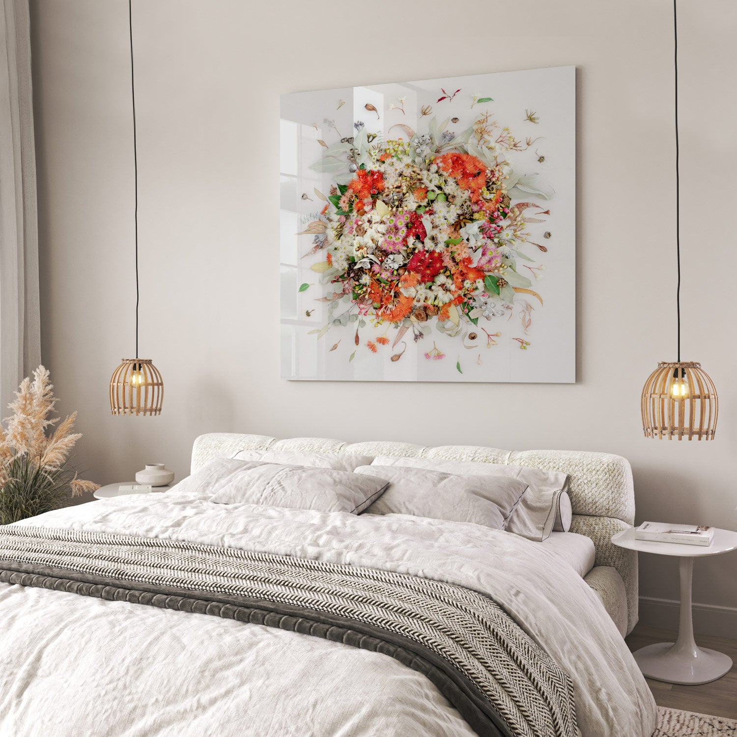 Eucalyptus on White - High-end Acrylic face mounting