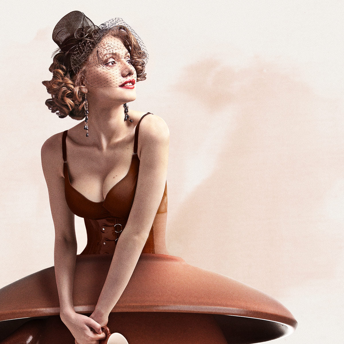 Cafe Ladies - Poster Style | 70 x 86 cm in Black