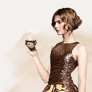 Cafe Ladies - Poster Style | 70 x 86 cm in Black