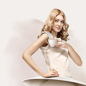 Cafe Ladies - Poster Style | 70 x 86 cm in Black