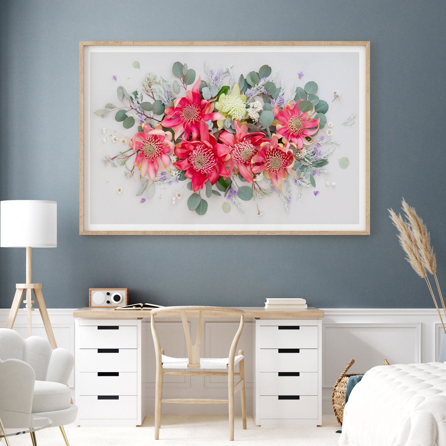 Pink Waratahs on Light | A-size