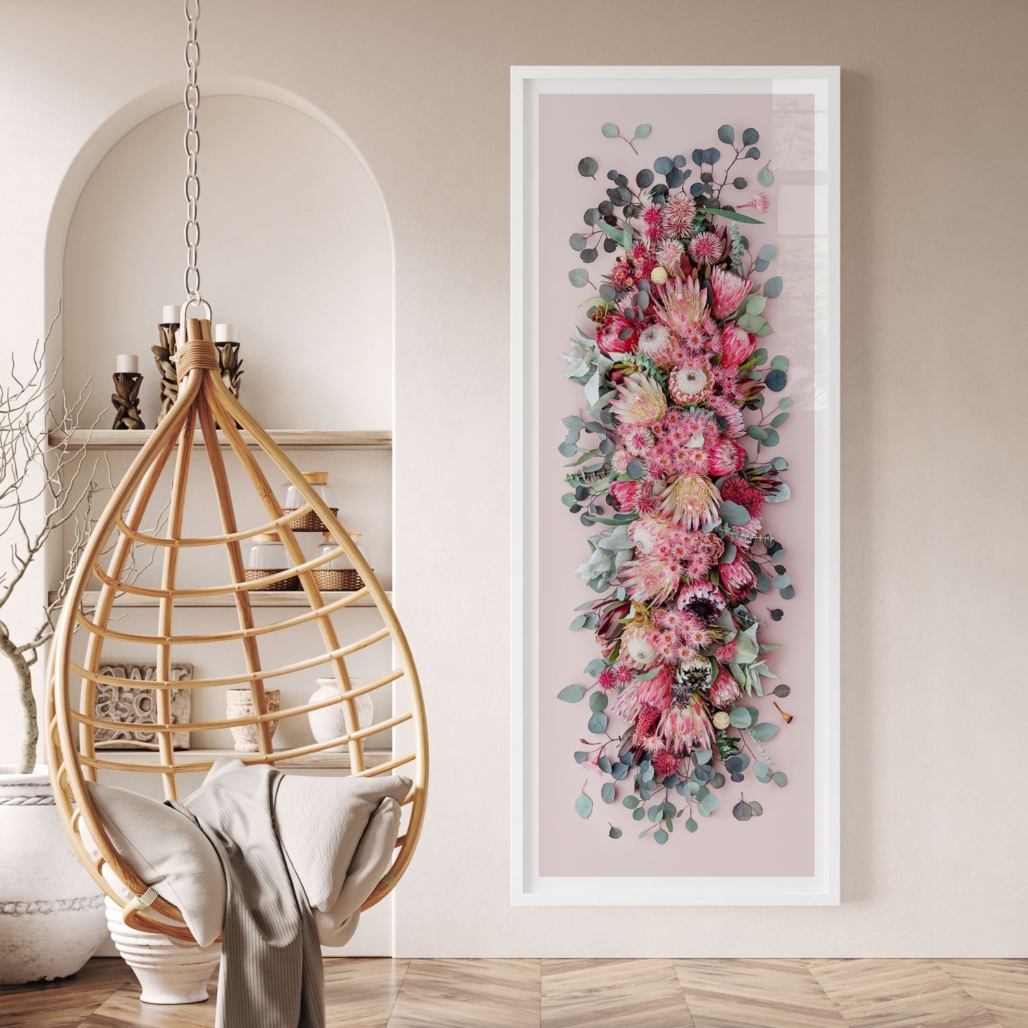 Proteas Mix Pano #8 of 25 | 117 x 46 cm White Frame