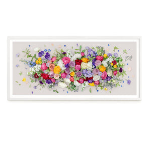 Roses Mix | 105 x 45 cm White frame