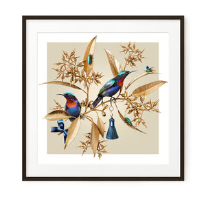 Sunbirds on Gold