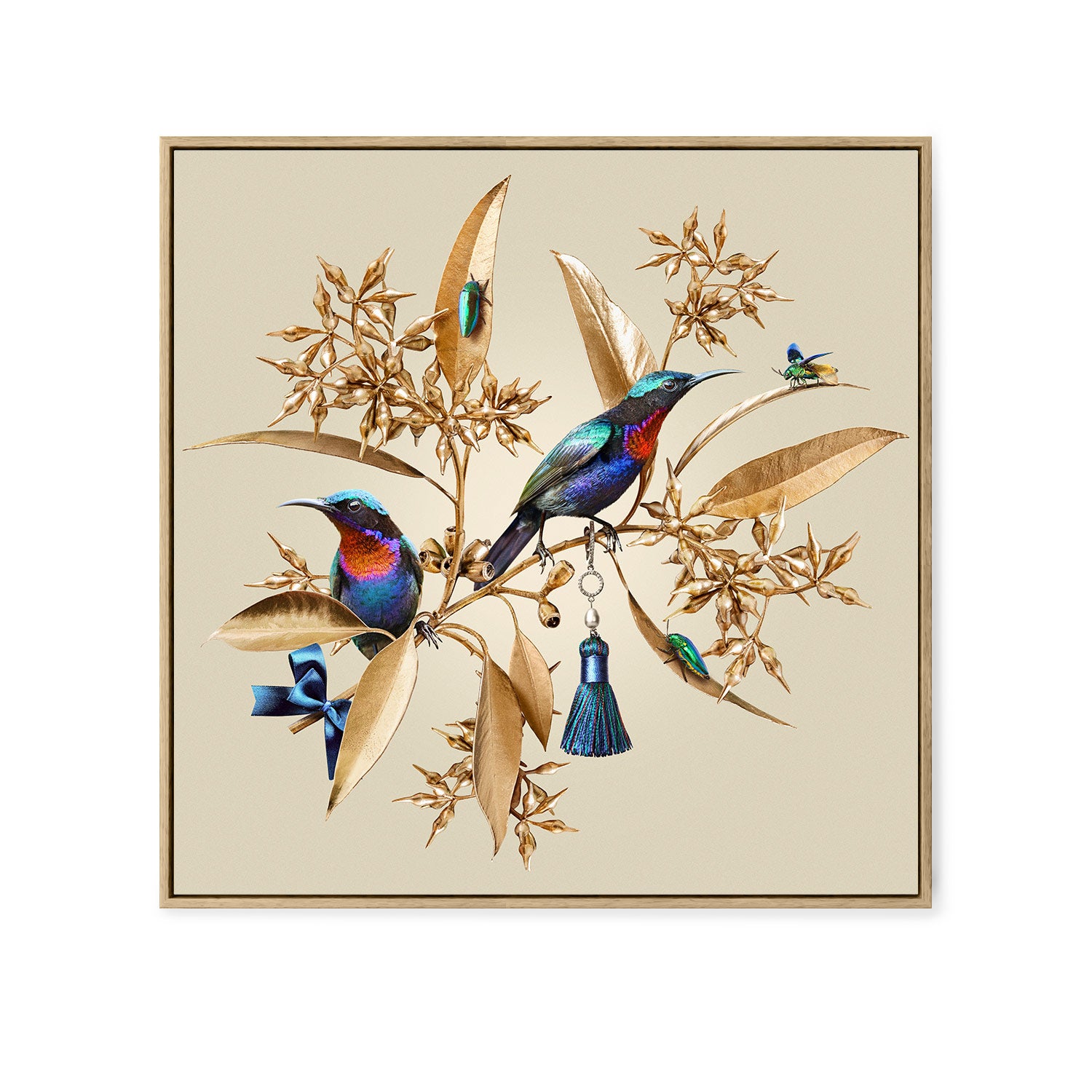 Sunbirds on Gold