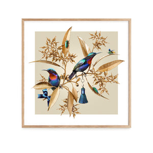 Sunbirds on Gold