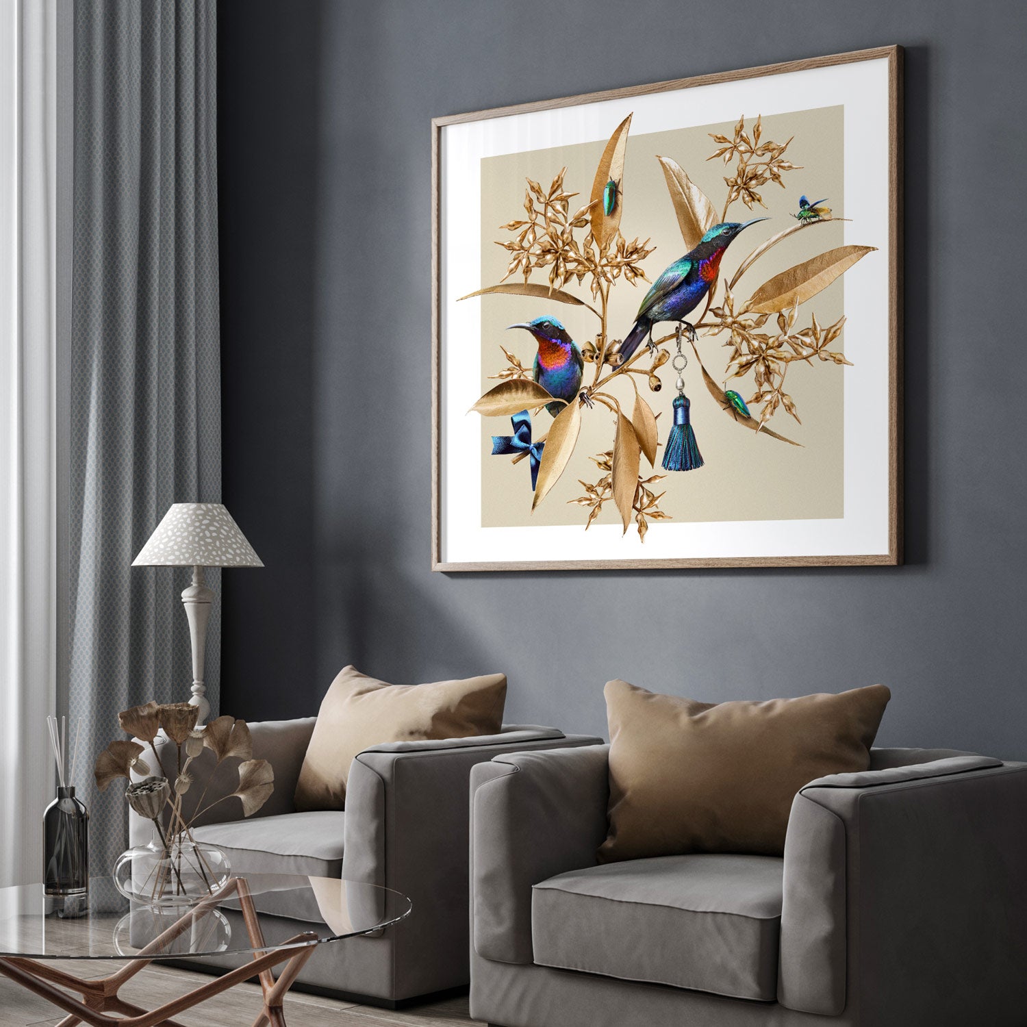 Sunbirds on Gold