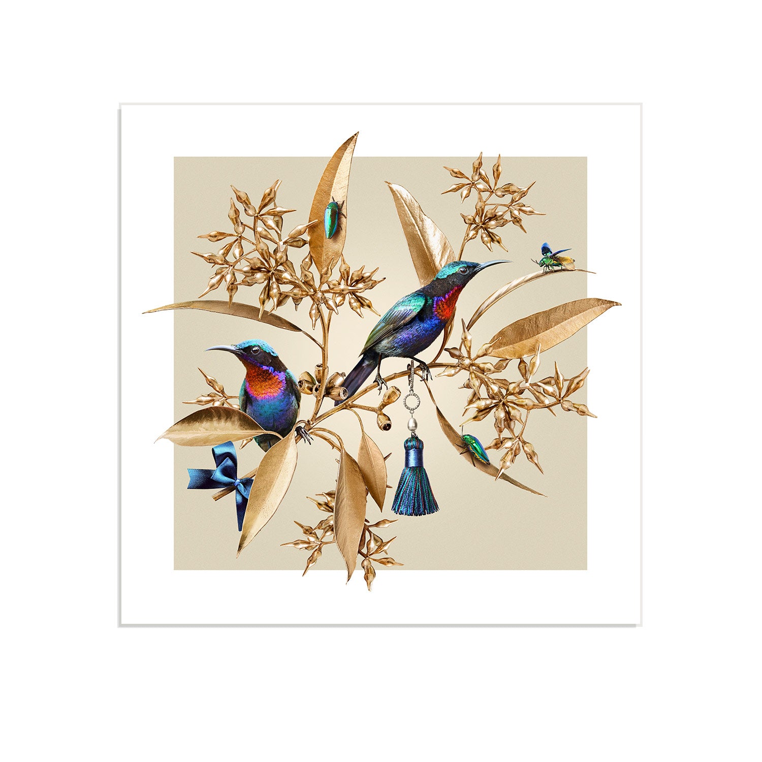 Sunbirds on Gold