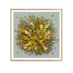 Wattle On Sage - Square