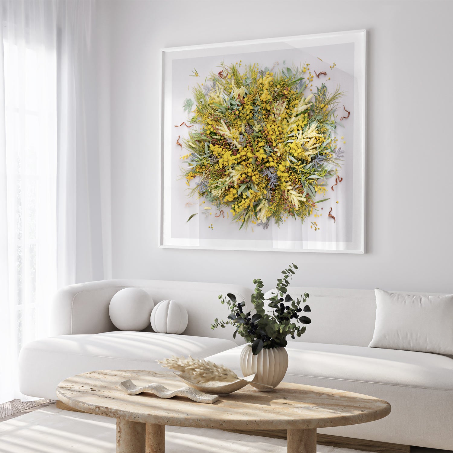 Wattle On Light - Square