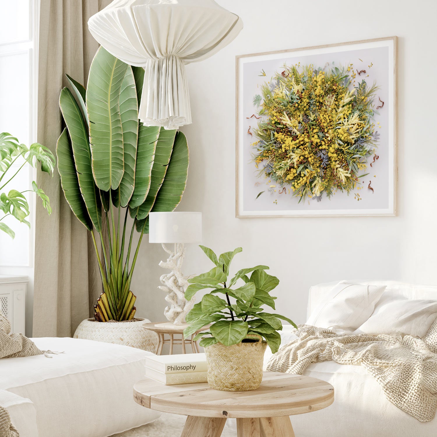 Wattle On Light - Square