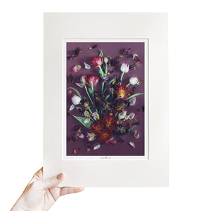 Art Poster | Tulips On Purple